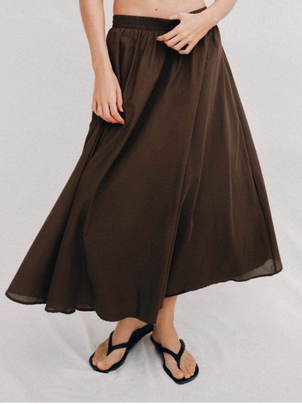 ZARA Midi Layered Skirt. Size Small. Rich Brown. Super flatter 🤎